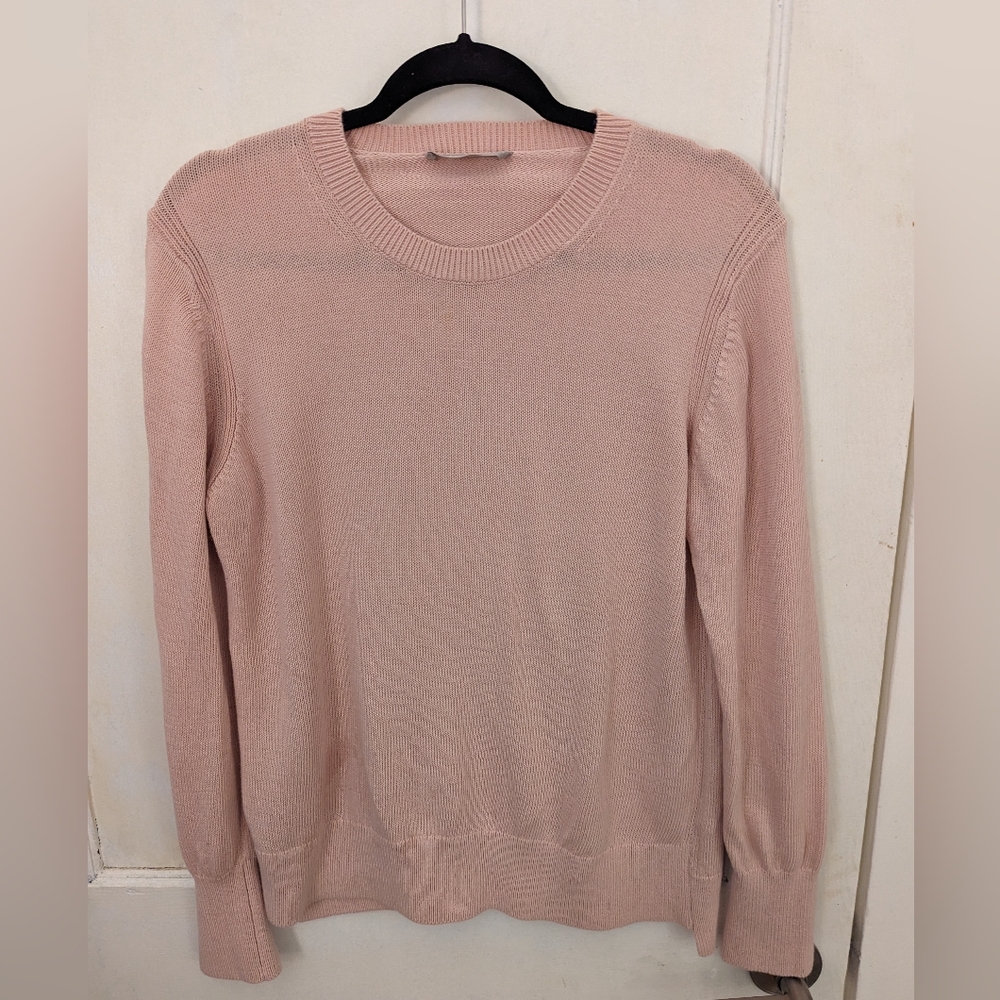 Everlane Soft Pink 100% Cotton Crew Neck Sweater Size L
